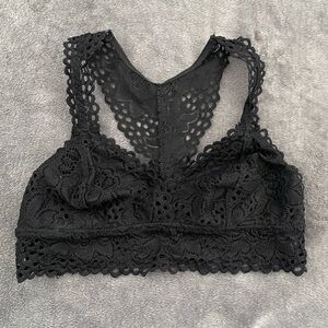 Aerie Black Lace Racerback Bralette
